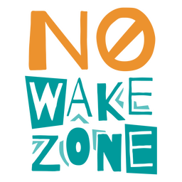 No Wake Zone Logo PNG & SVG Design For T-Shirts
