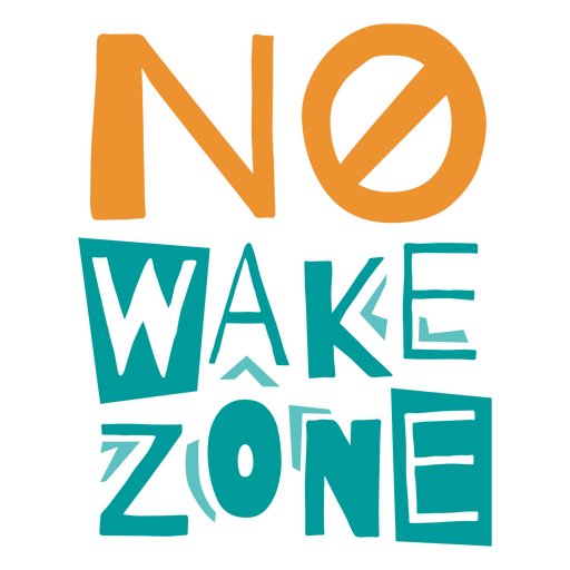 No wake zone logo PNG Design