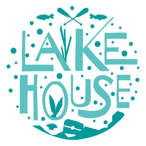 El logo de la casa del lago. Diseño PNG