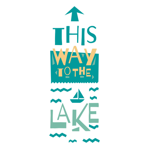 This way to the lake PNG Design