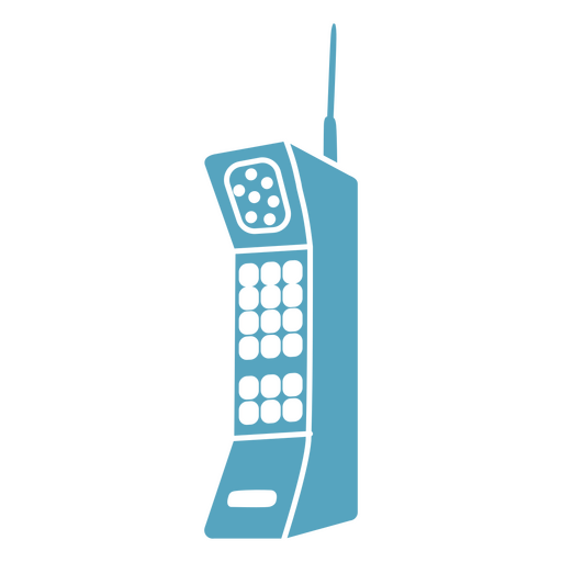 Blue cell phone icon PNG Design