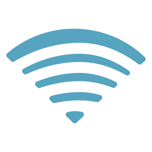 Blue wi-fi icon PNG Design