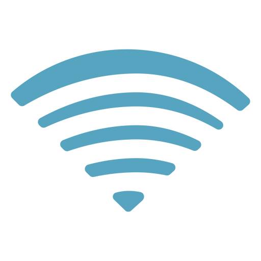 ícone wi-fi azul Desenho PNG