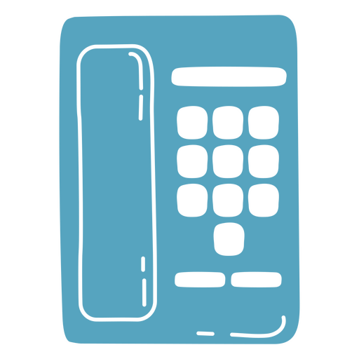 Ícone de telefone azul cortado Desenho PNG