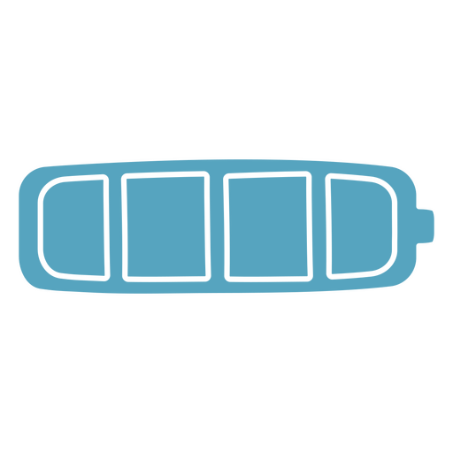 Icono de batería azul Diseño PNG