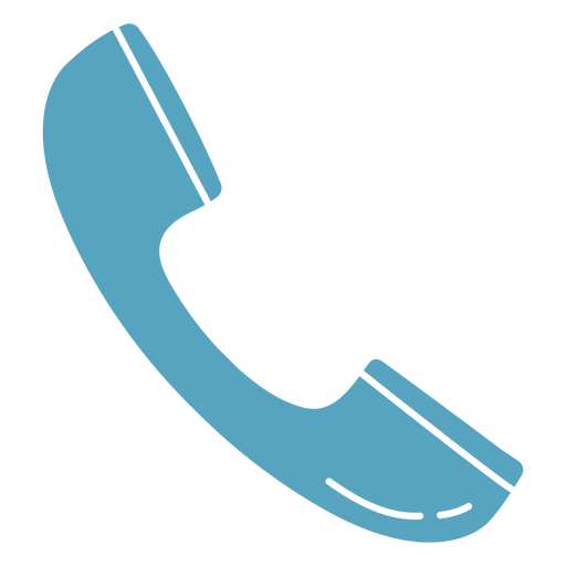 Icono simple teléfono azul Diseño PNG