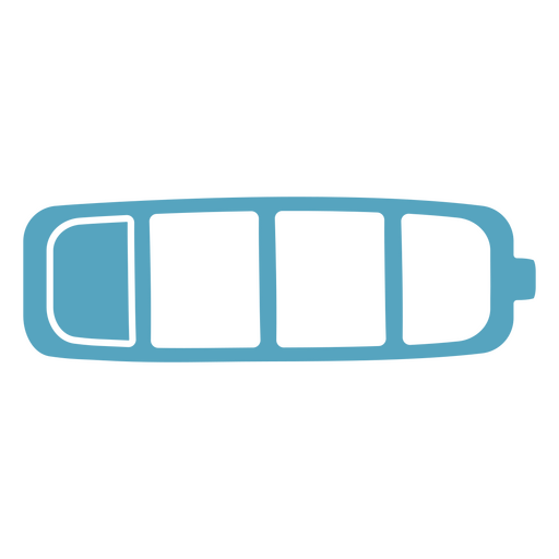 Blaues Symbol für niedrigen Batteriestand PNG-Design