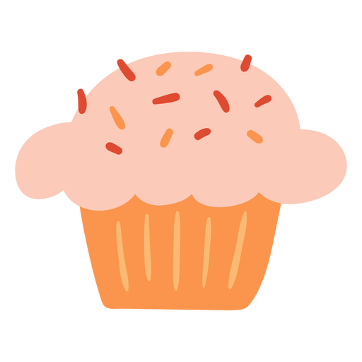 Flavored cupcake PNG Design