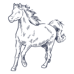 Um Desenho Animado De Paisagem Doméstica De Cavalo Sorridente E Pulando  Vetor PNG , Doméstico, Paisagem, Desenho Animado Imagem PNG e Vetor Para  Download Gratuito