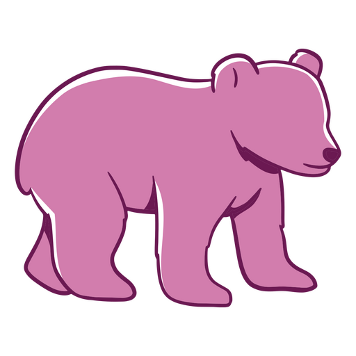 Ilustração de um pequeno urso rosa Desenho PNG