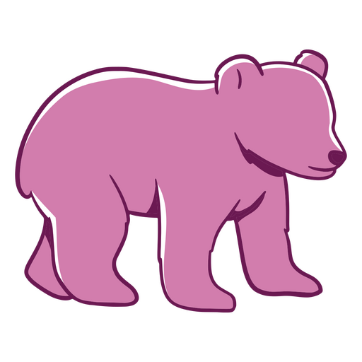 Small pink bear illustration PNG Design