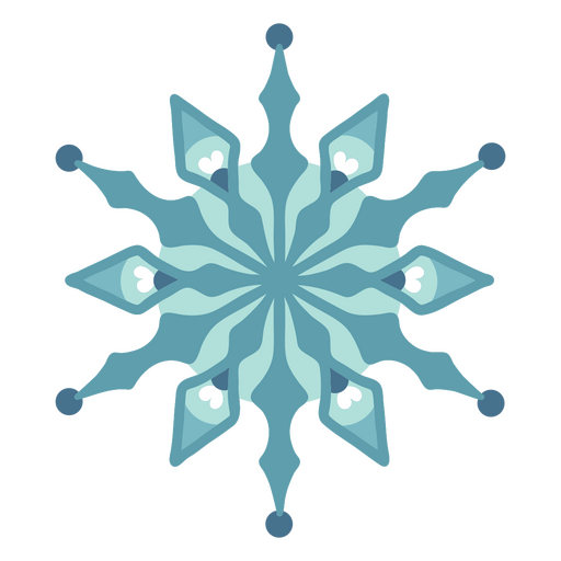 Papercut flat snowflake  PNG Design