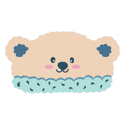 Cartoon papercut bear PNG Design