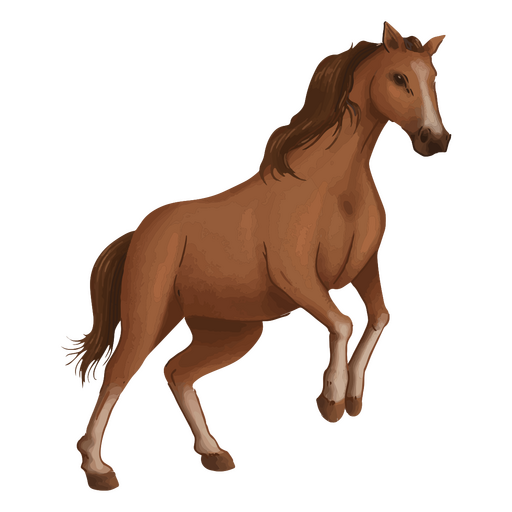 Design PNG E SVG De Cavalo Marrom Escuro Pulando Para Camisetas