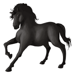 Realistische Zeichnung des schwarzen Pferdes PNG-Design Transparent PNG