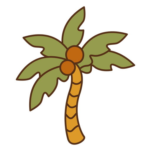 Coco palm PNG Design