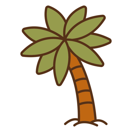 Palmeira plana de verão Desenho PNG