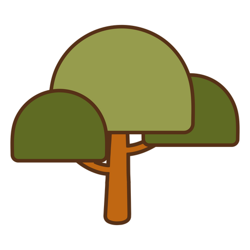 Gráfico del árbol baobab Diseño PNG