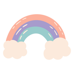 Pastel Girlish Rainbow PNG & SVG Design For T-Shirts