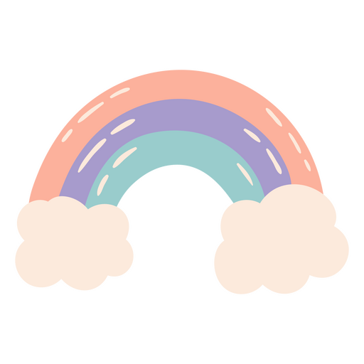 Arco iris de niña pastel Diseño PNG