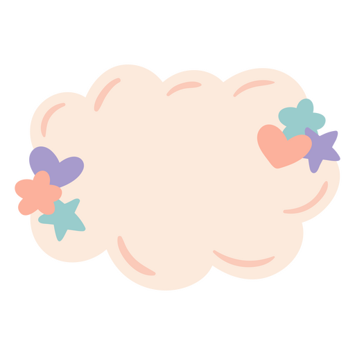 Nube de niña rosa pastel Diseño PNG