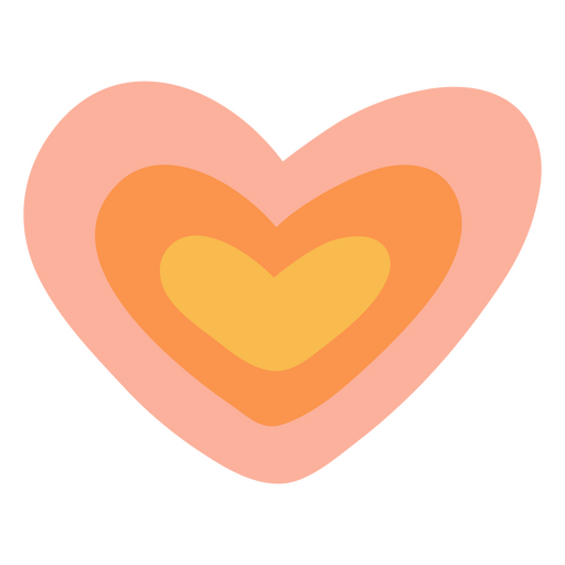 Pink color heart shape PNG Design