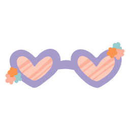 Heart shapped girlish lenses PNG Design