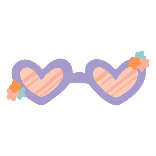 Lentes femininas em formato de coração Desenho PNG