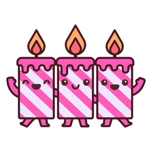 Velas de aniversário alegres Desenho PNG