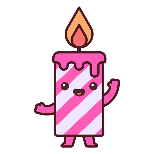Cute birthday candle PNG Design