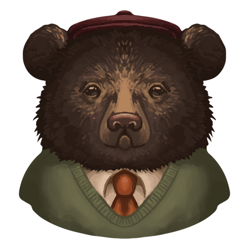 Braunbär verkleidet PNG-Design