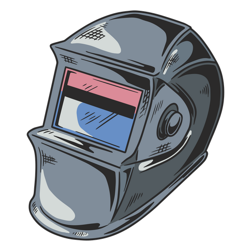 Ilustración de casco de soldadura Diseño PNG