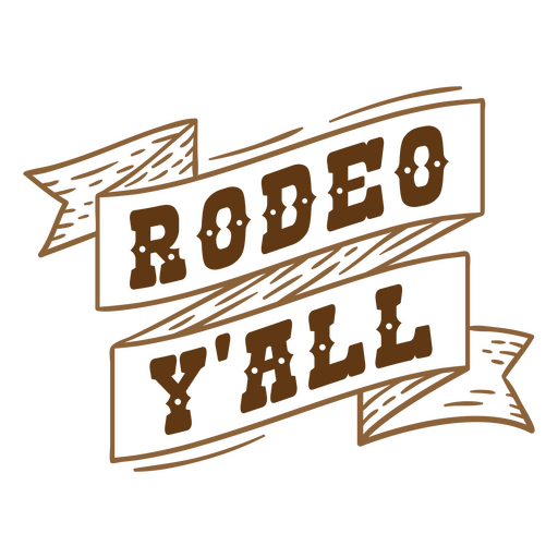 Rodeo vocês letras marrons Desenho PNG