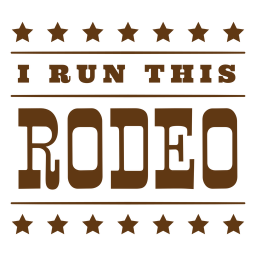 I run this rodeo PNG Design