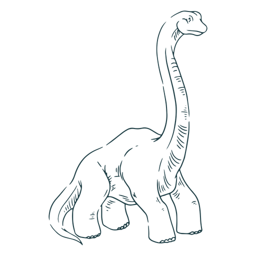 Diplodocus simple drawing PNG Design
