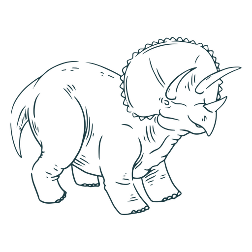 Drawing of triceratops PNG Design