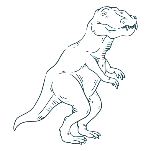 Tiranossauro rex imagem sem fundo desenho engraçado infantil com contorno  design artes gráficas png