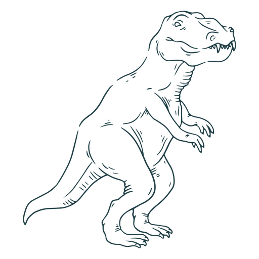 Tyrannosaurus rex stroke PNG Design