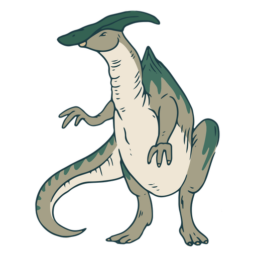 Grüne Hypacrosaurus-Zeichnung PNG-Design