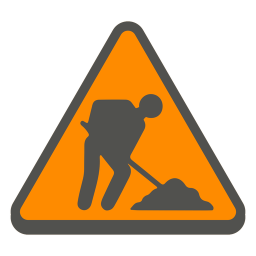 Construction orange sign PNG Design