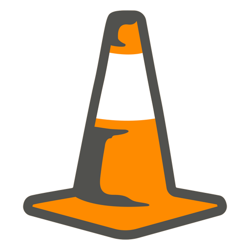 cone de construção laranja Desenho PNG