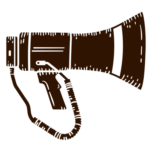 Drawing of a megaphone PNG Design