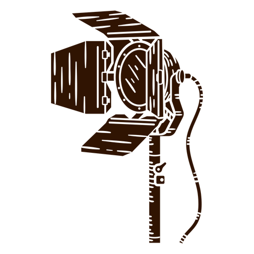 Drawing of a vintage movie light PNG Design