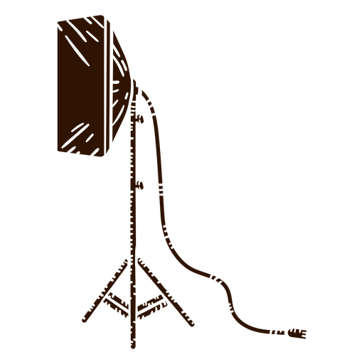 Drawing of a movie light PNG Design