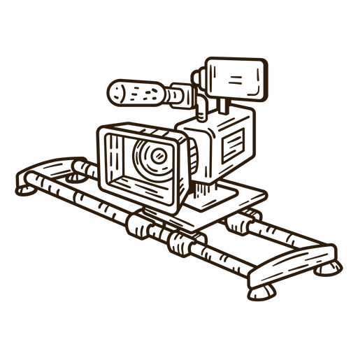 Drawing of a video camera PNG Design
