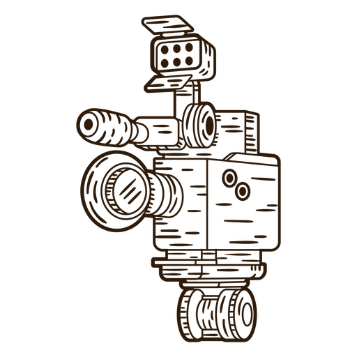Detaillierter Strich der Videokamera PNG-Design