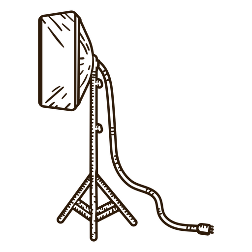 Illustration of a reflector light stand PNG Design