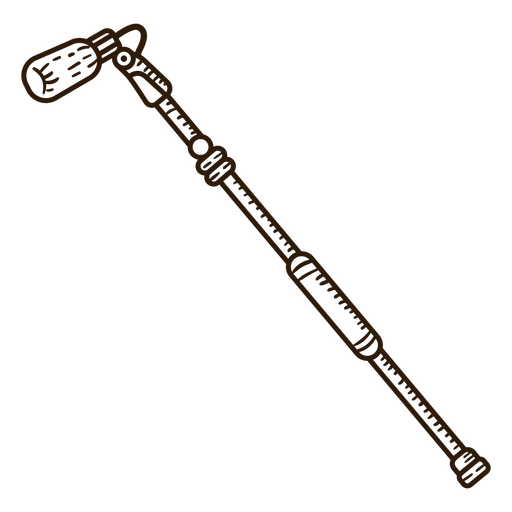 Drawing of a stick with a handle movie PNG Design