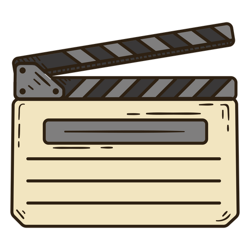 Farbstrich-Symbol für Filmklappe PNG-Design