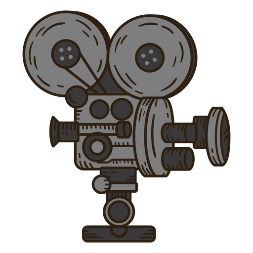 Farbstrich einer Filmkamera PNG-Design